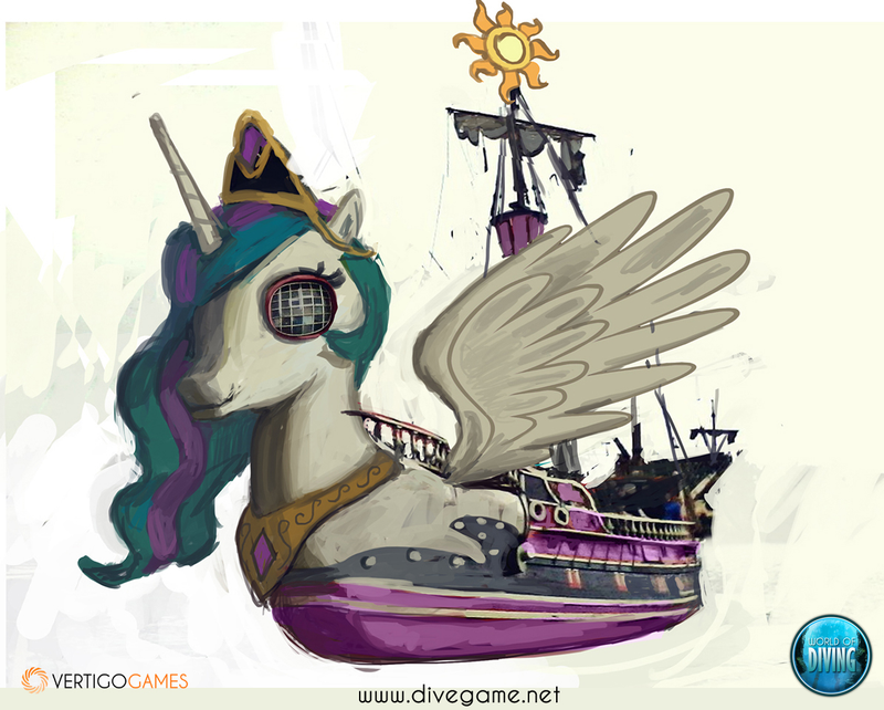 Illustration for article titled VR Diving Game Implements Community-Made My Little Pony Shipwreck